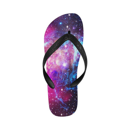 Galaxy Night Purple Space Print Flip Flops-JTAMIGO.COM