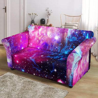 Galaxy Night Purple Space Print Loveseat Slipcover-JTAMIGO.COM