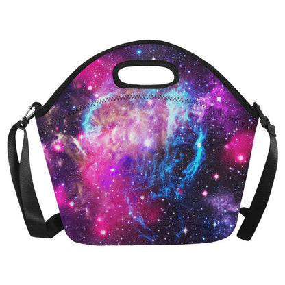 Galaxy Night Purple Space Print Neoprene Lunch Bag (Model 1669)(Large)-JTAMIGO.COM