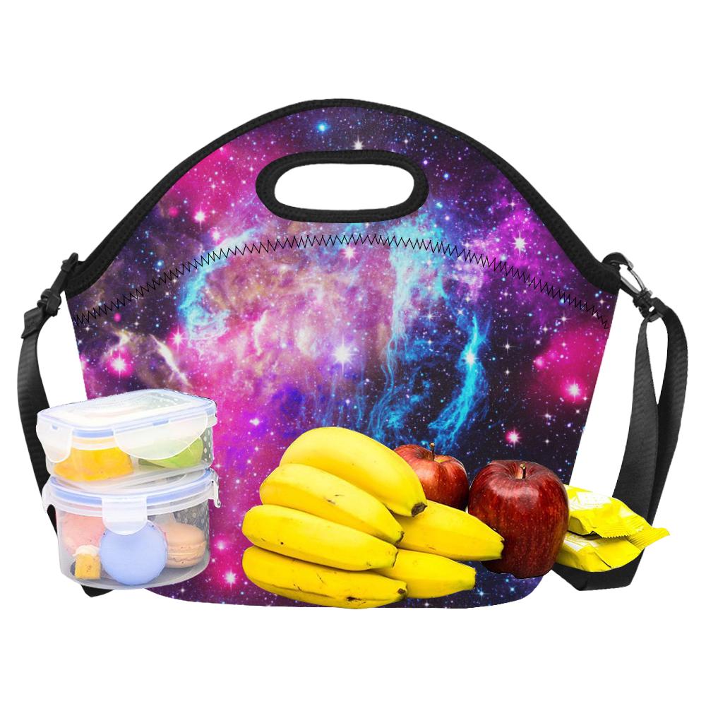 Galaxy Night Purple Space Print Neoprene Lunch Bag (Model 1669)(Large)-JTAMIGO.COM