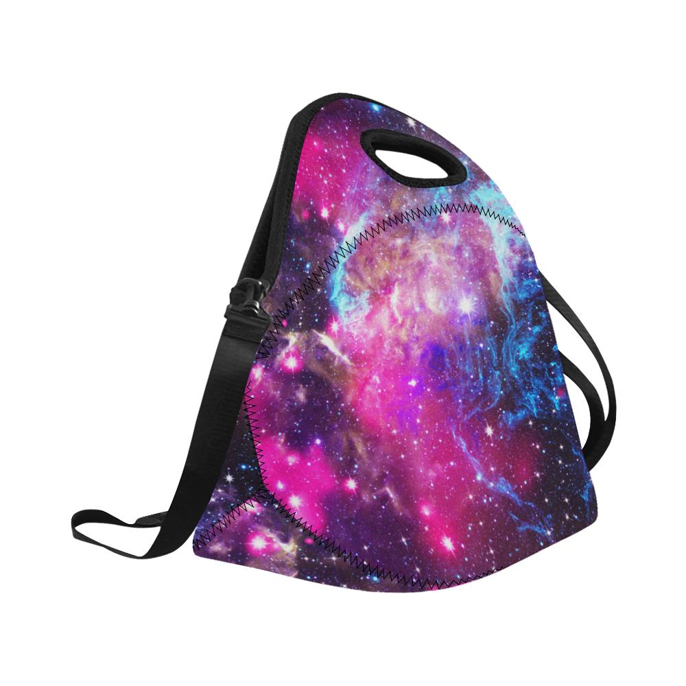 Galaxy Night Purple Space Print Neoprene Lunch Bag (Model 1669)(Large)-JTAMIGO.COM