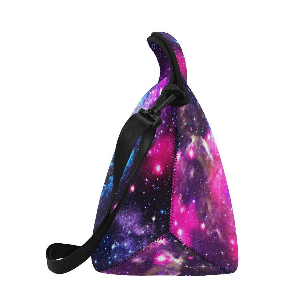Galaxy Night Purple Space Print Neoprene Lunch Bag (Model 1669)(Large)-JTAMIGO.COM