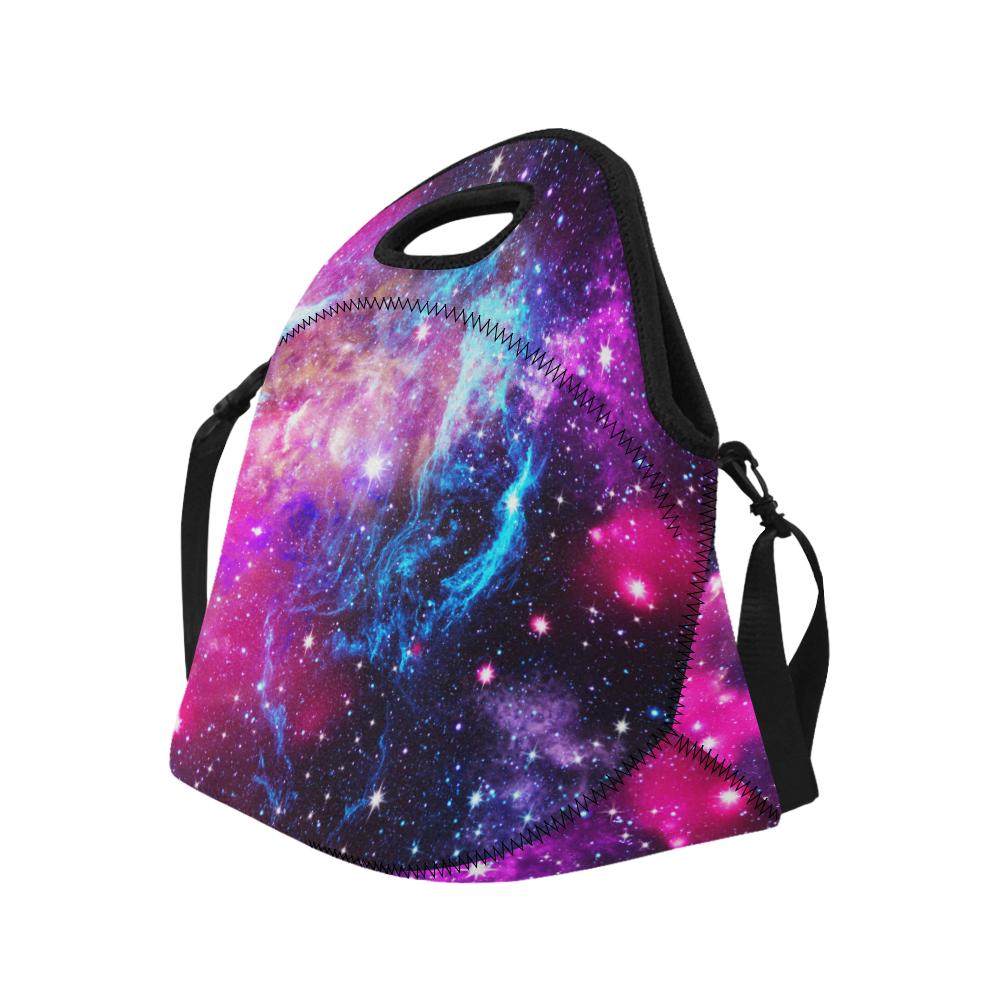 Galaxy Night Purple Space Print Neoprene Lunch Bag (Model 1669)(Large)-JTAMIGO.COM