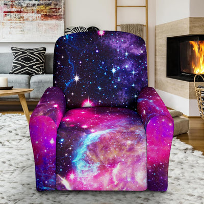 Galaxy Night Purple Space Print Recliner Slipcover-JTAMIGO.COM