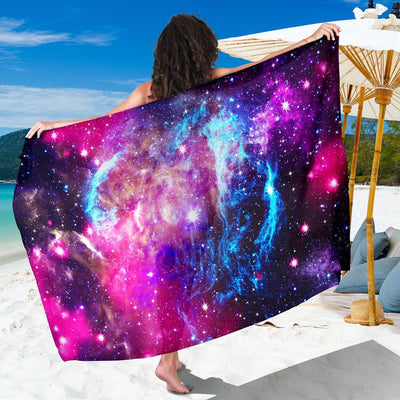 Galaxy Night Purple Space Print Sarong Pareo Wrap