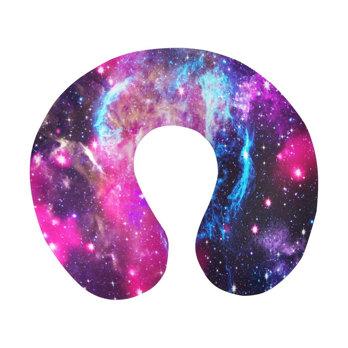 Galaxy Night Purple Space Print U-Shaped Travel Neck Pillow-JTAMIGO.COM