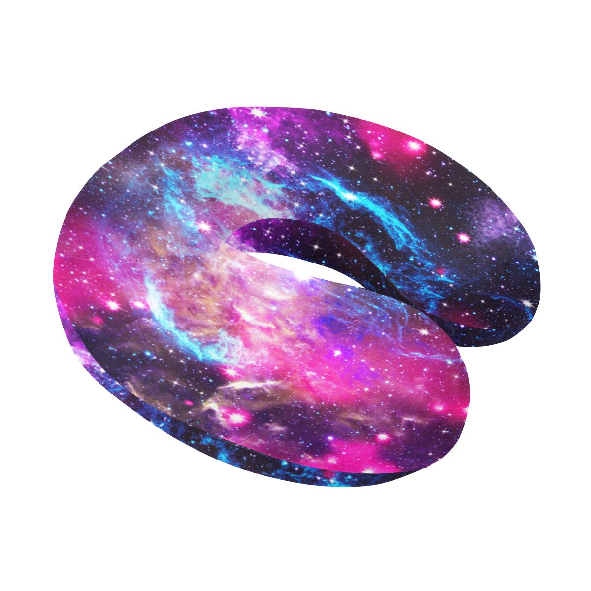 Galaxy Night Purple Space Print U-Shaped Travel Neck Pillow-JTAMIGO.COM