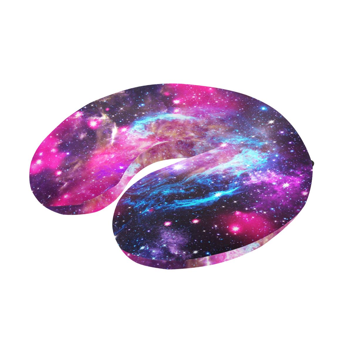 Galaxy Night Purple Space Print U-Shaped Travel Neck Pillow-JTAMIGO.COM