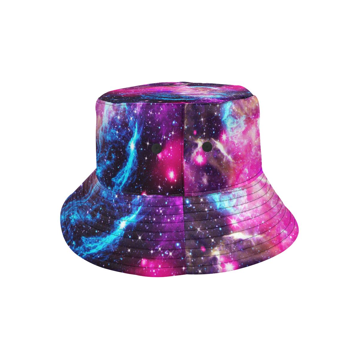 Galaxy Night Purple Space Print Unisex Bucket Hat