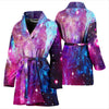 Galaxy Night Purple Space Print Women Bath Robe-JTAMIGO.COM