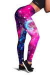 Galaxy Night Purple Space Print Women Leggings