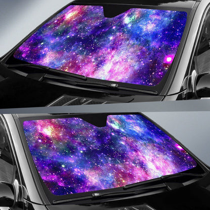 Galaxy Night Stardust Space Print Car Sun Shade For Windshield