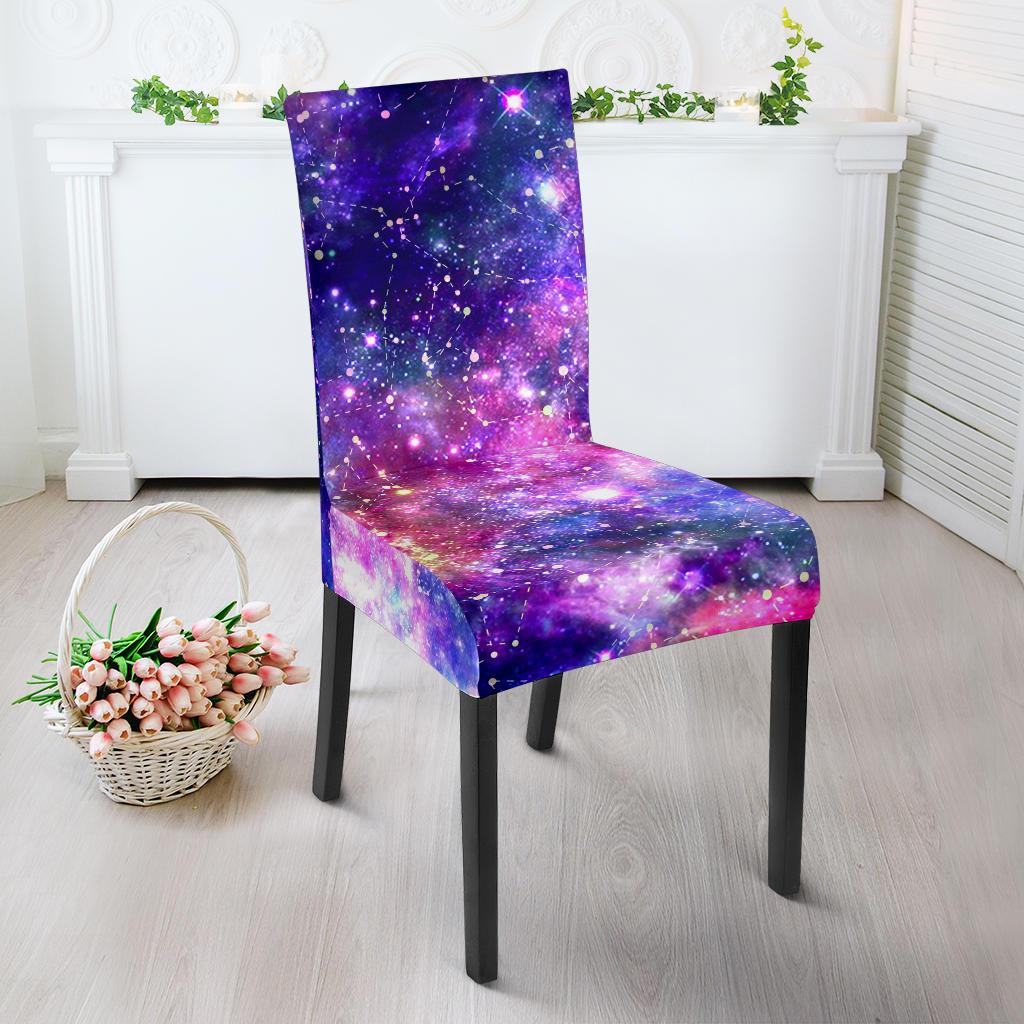 Galaxy Night Stardust Space Print Dinning Chair Slipper-JTAMIGO.COM