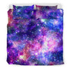 Galaxy Night Stardust Space Print Duvet Cover Bedding Set