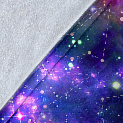 Galaxy Night Stardust Space Print Fleece Blanket