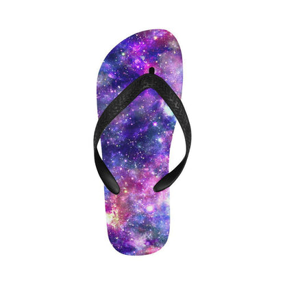 Galaxy Night Stardust Space Print Flip Flops-JTAMIGO.COM