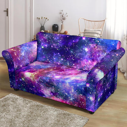 Galaxy Night Stardust Space Print Loveseat Slipcover-JTAMIGO.COM