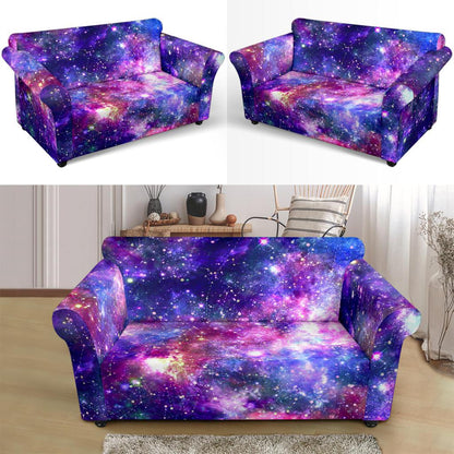 Galaxy Night Stardust Space Print Loveseat Slipcover-JTAMIGO.COM