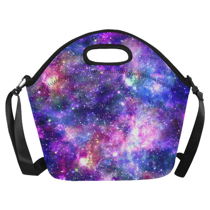 Galaxy Night Stardust Space Print Neoprene Lunch Bag (Model 1669)(Large)-JTAMIGO.COM