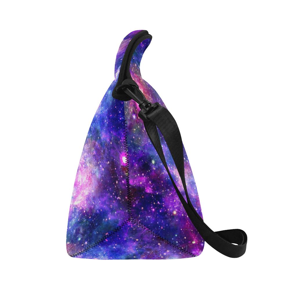 Galaxy Night Stardust Space Print Neoprene Lunch Bag (Model 1669)(Large)-JTAMIGO.COM