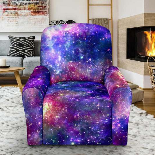 Galaxy Night Stardust Space Print Single Sofa Slipcover -JTAMIGO.COM