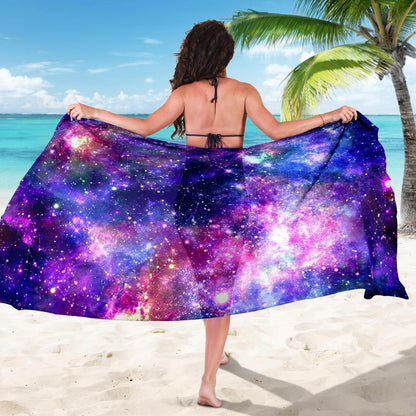 Galaxy Night Stardust Space Print Sarong Pareo Wrap