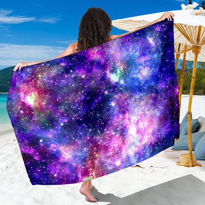 Galaxy Night Stardust Space Print Sarong Pareo Wrap