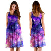 Galaxy Night Stardust Space Print Sleeveless Dress