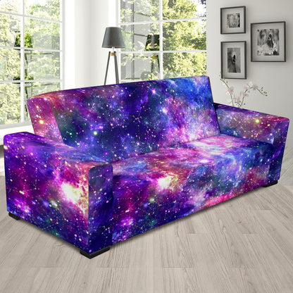 Galaxy Night Stardust Space Print Sofa Slipcover-JTAMIGO.COM