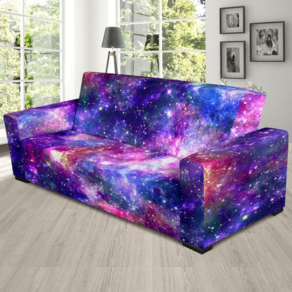 Galaxy Night Stardust Space Print Sofa Slipcover-JTAMIGO.COM