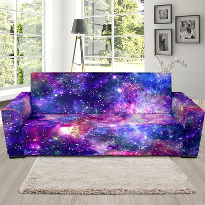 Galaxy Night Stardust Space Print Sofa Slipcover-JTAMIGO.COM