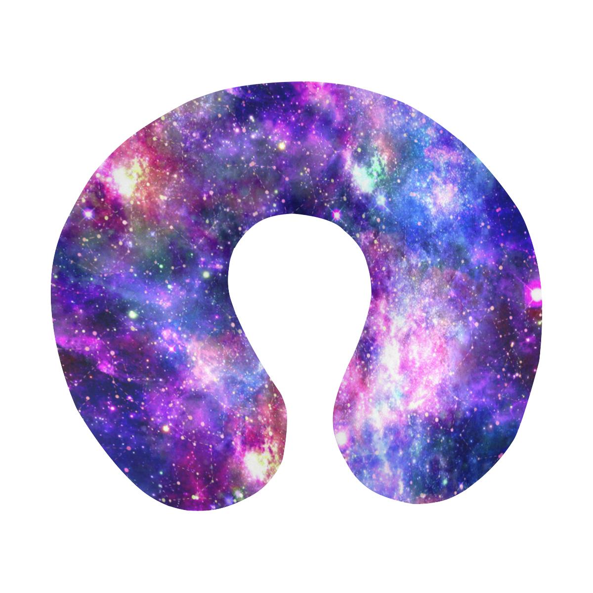 Galaxy Night Stardust Space Print U-Shaped Travel Neck Pillow-JTAMIGO.COM