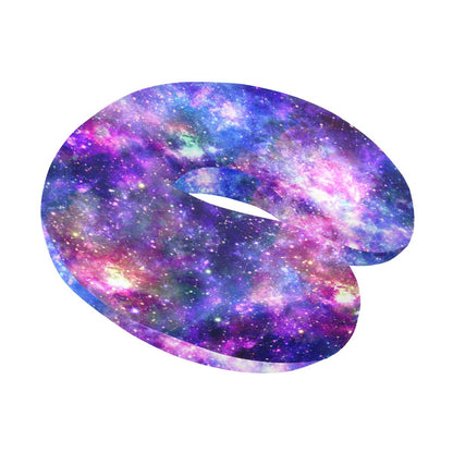 Galaxy Night Stardust Space Print U-Shaped Travel Neck Pillow-JTAMIGO.COM