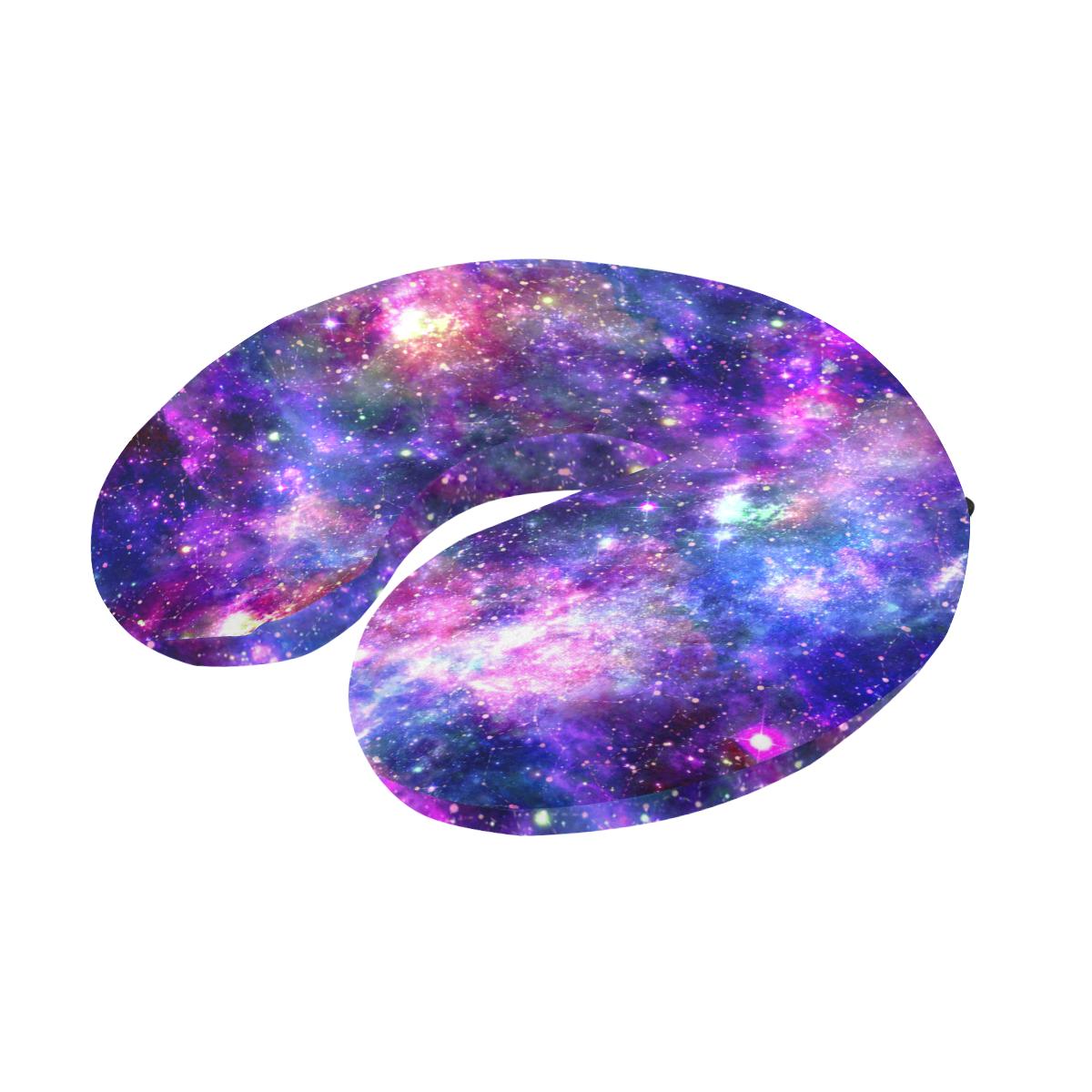 Galaxy Night Stardust Space Print U-Shaped Travel Neck Pillow-JTAMIGO.COM