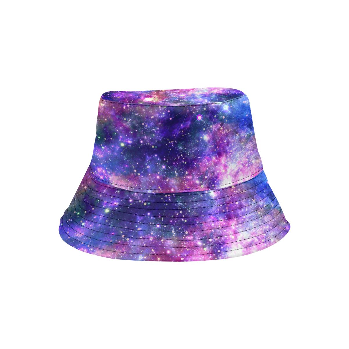 Galaxy Night Stardust Space Print Unisex Bucket Hat