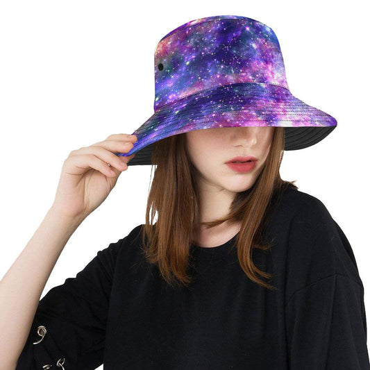 Galaxy Night Stardust Space Print Unisex Bucket Hat