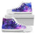 Galaxy Night Stardust Space Print Women High Top Shoes