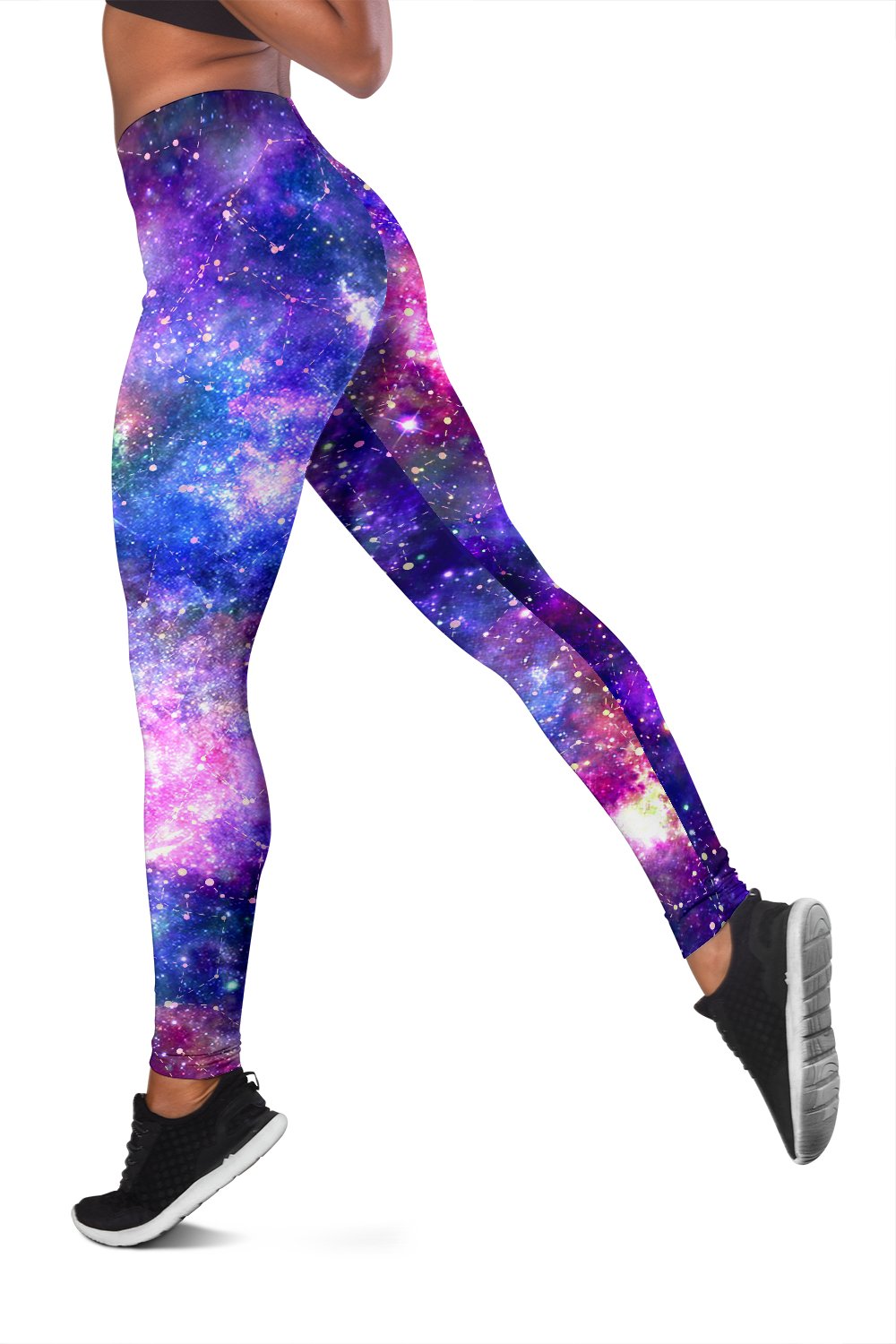Galaxy Night Stardust Space Print Women Leggings