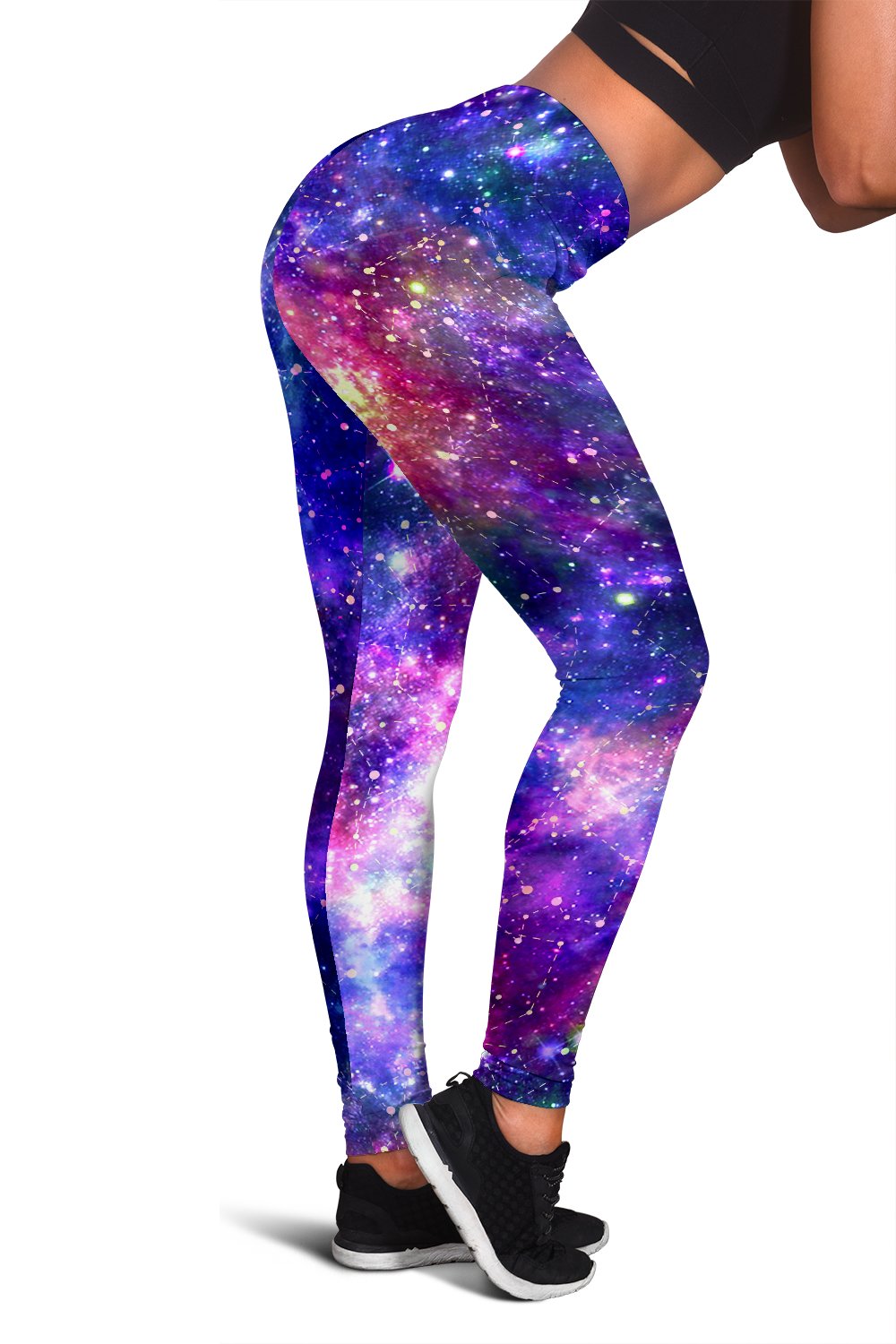 Galaxy Night Stardust Space Print Women Leggings