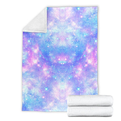 Galaxy Stardust Pastel Color Print Fleece Blanket