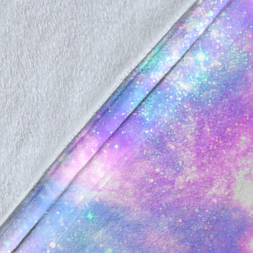 Galaxy Stardust Pastel Color Print Fleece Blanket
