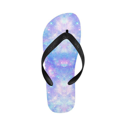 Galaxy Stardust Pastel Color Print Flip Flops-JTAMIGO.COM