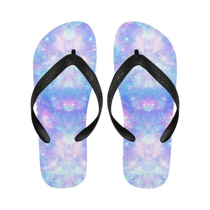 Galaxy Stardust Pastel Color Print Flip Flops-JTAMIGO.COM