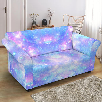 Galaxy Stardust Pastel Color Print Loveseat Slipcover-JTAMIGO.COM