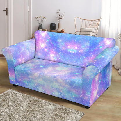 Galaxy Stardust Pastel Color Print Loveseat Slipcover-JTAMIGO.COM