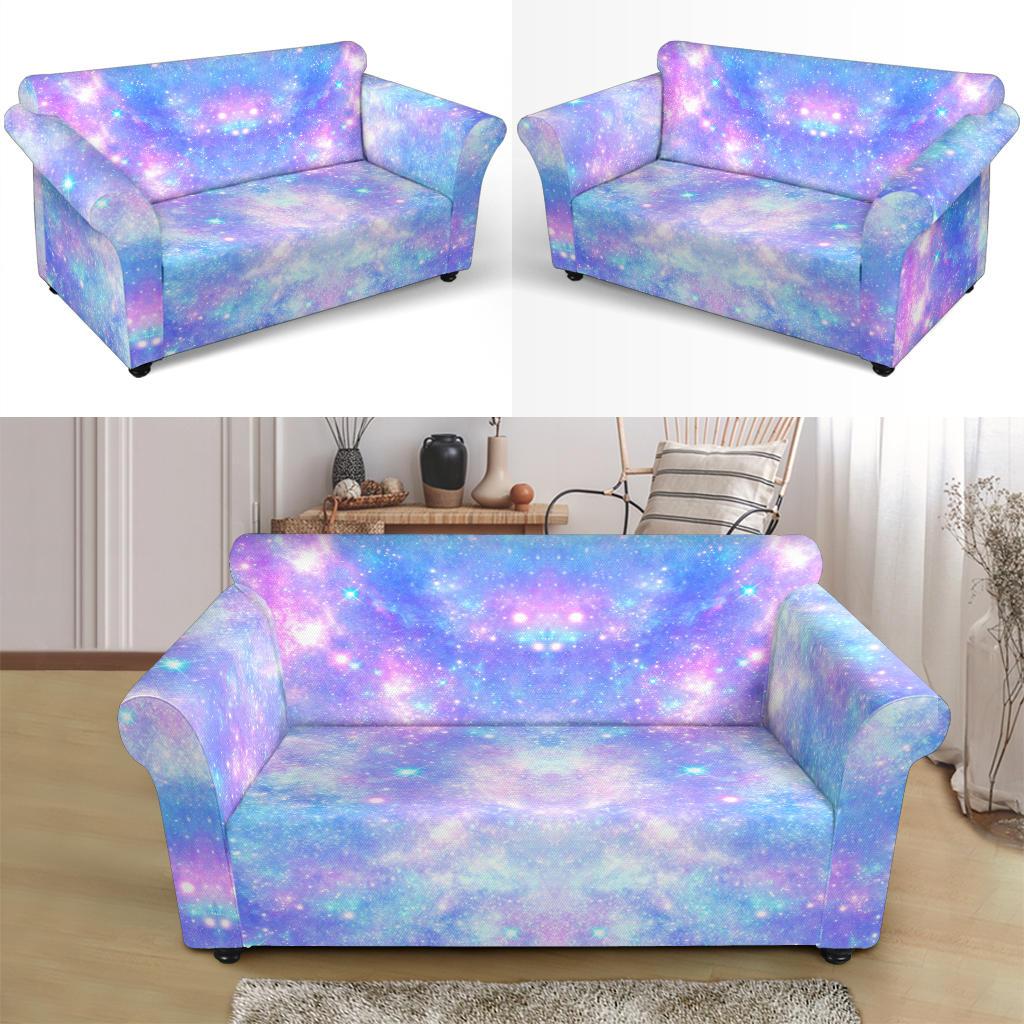 Galaxy Stardust Pastel Color Print Loveseat Slipcover-JTAMIGO.COM
