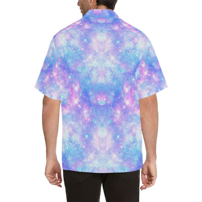 Galaxy Stardust Pastel Color Print Men Aloha Hawaiian Shirt