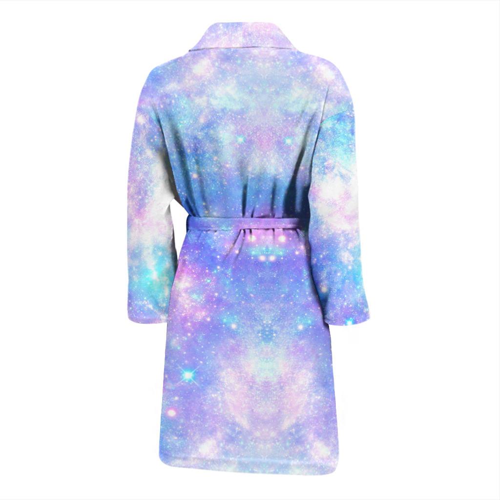 Galaxy Stardust Pastel Color Print Men Bath Robe-JTAMIGO.COM