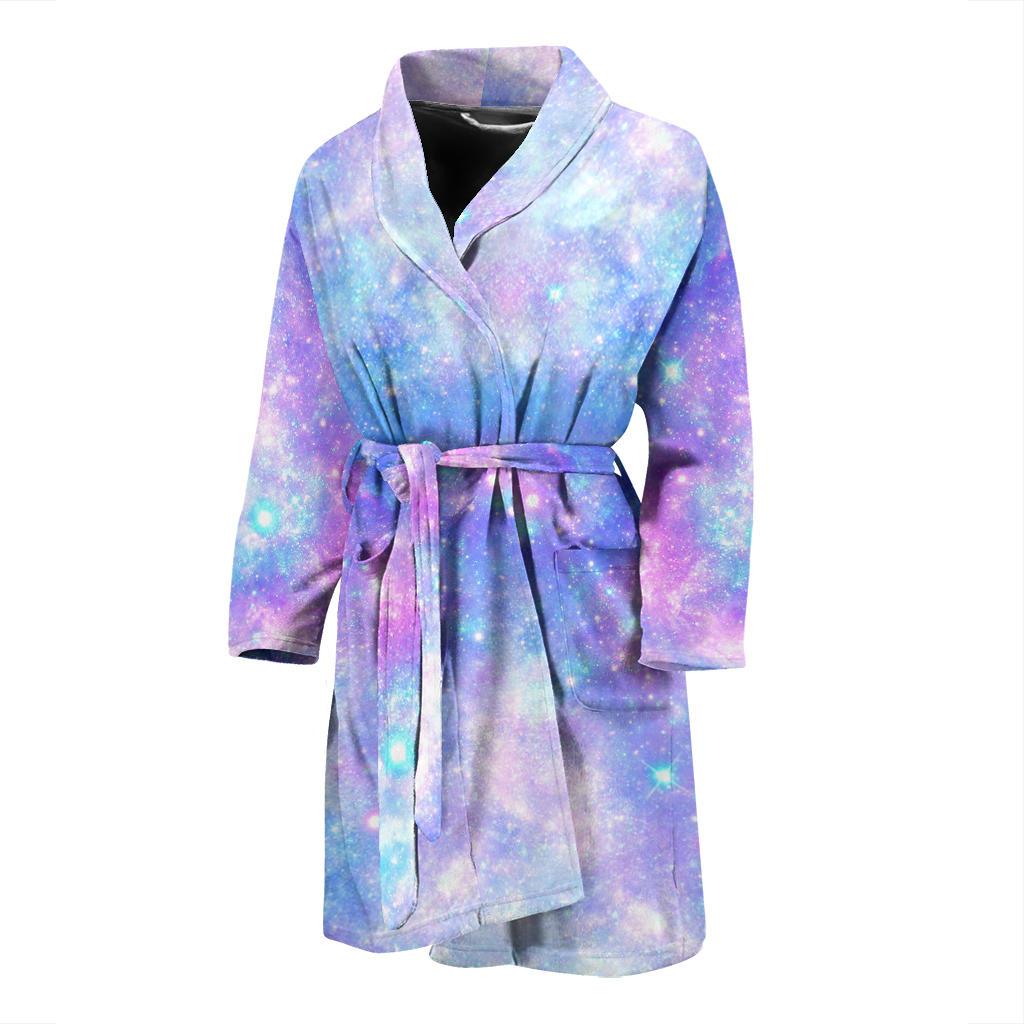 Galaxy Stardust Pastel Color Print Men Bath Robe-JTAMIGO.COM
