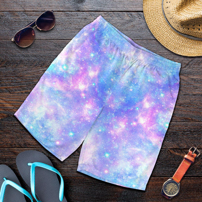 Galaxy Stardust Pastel Color Print Mens Shorts-JTAMIGO.COM